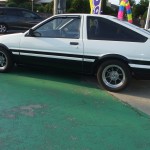 ＡＥ86トレノ後期３ドア白/黒ＧＴＶ入庫